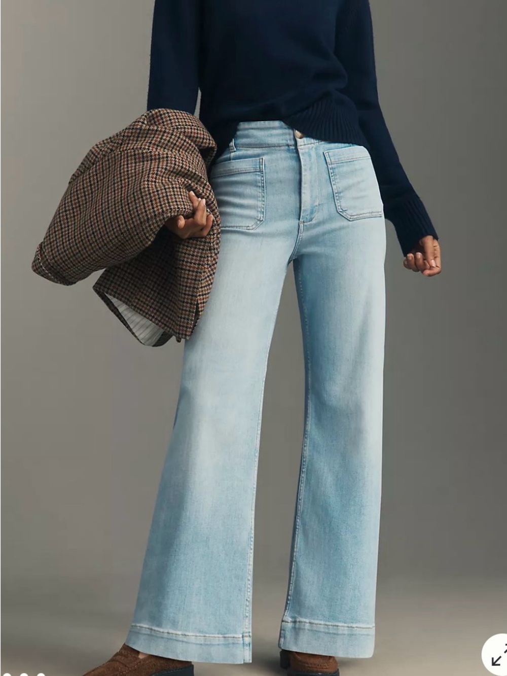 Maeve Anthropologie Colette Light Blue Wide-Leg Jeans Sz 30 NEW
